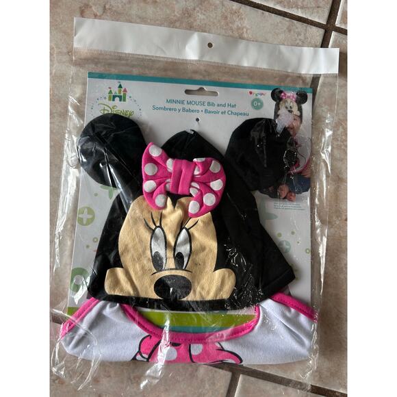 NWT Minnie Mouse Bib & Hat Set – Disney Baby – Costume – Multiple Availa - Picture 1 of 2